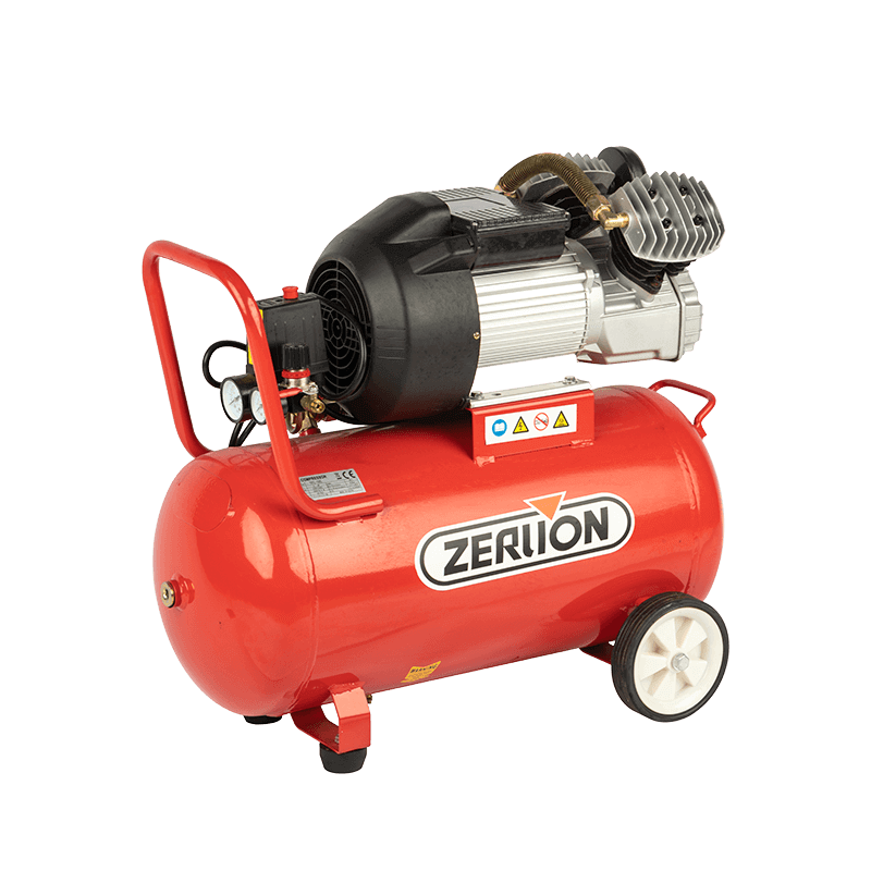 Why is an air compressor equipped with an air storage tank?